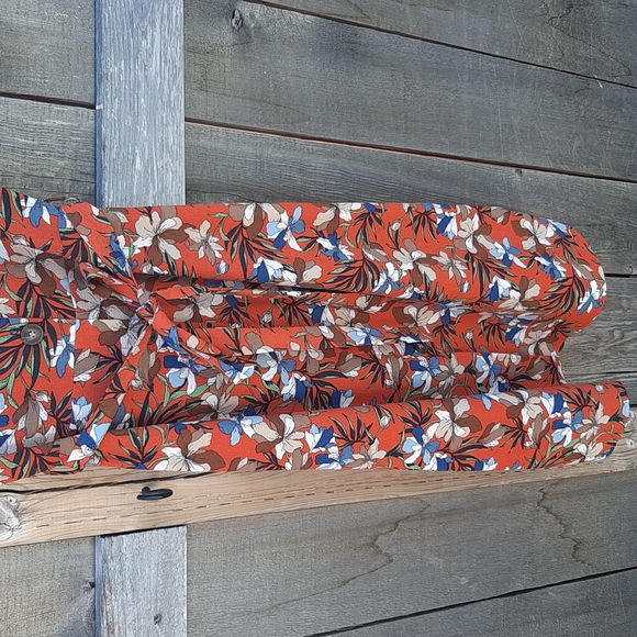 Monteau Orange Midi Dress Size S - Picture 4 of 6